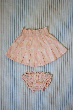 (-50%) Set pleated skirt&Panty pink jacquard