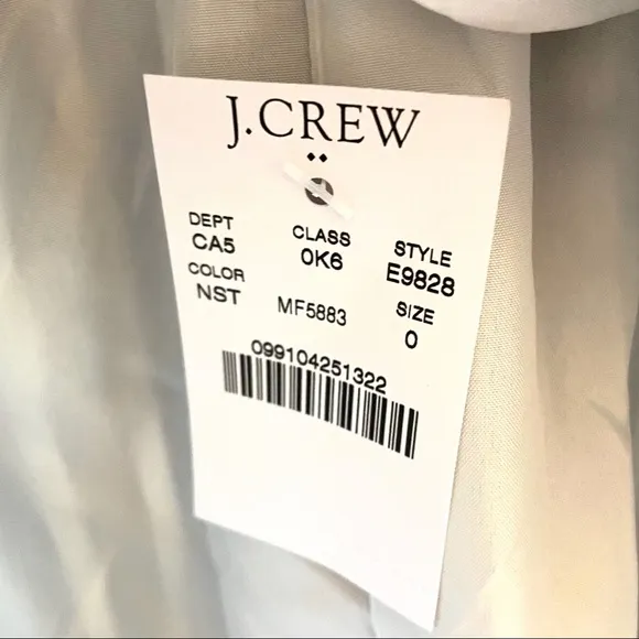 0 J. Crew Merchandile Navy Striped Pleated Skirt