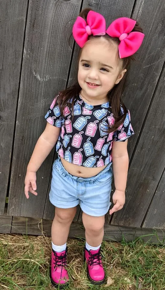100% organic boy tears crop top