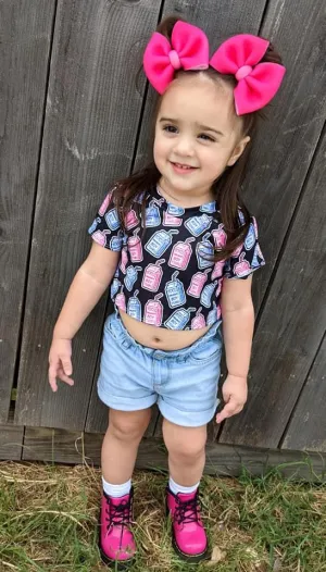 100% organic boy tears crop top