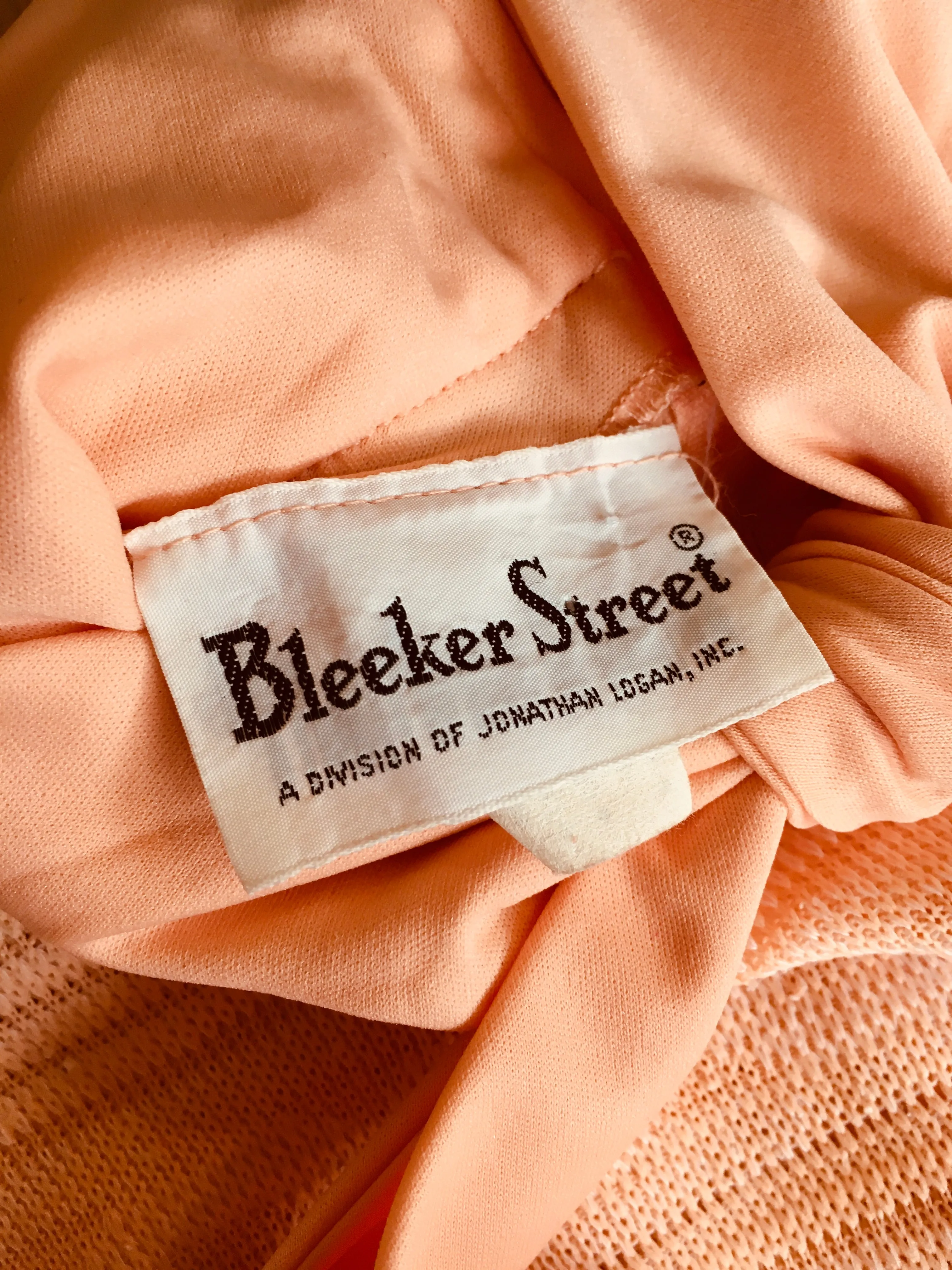 1970’s Salmon Colored Sweater Combo Dress