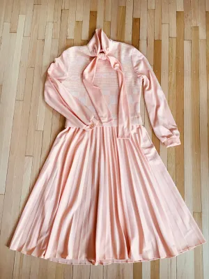 1970’s Salmon Colored Sweater Combo Dress