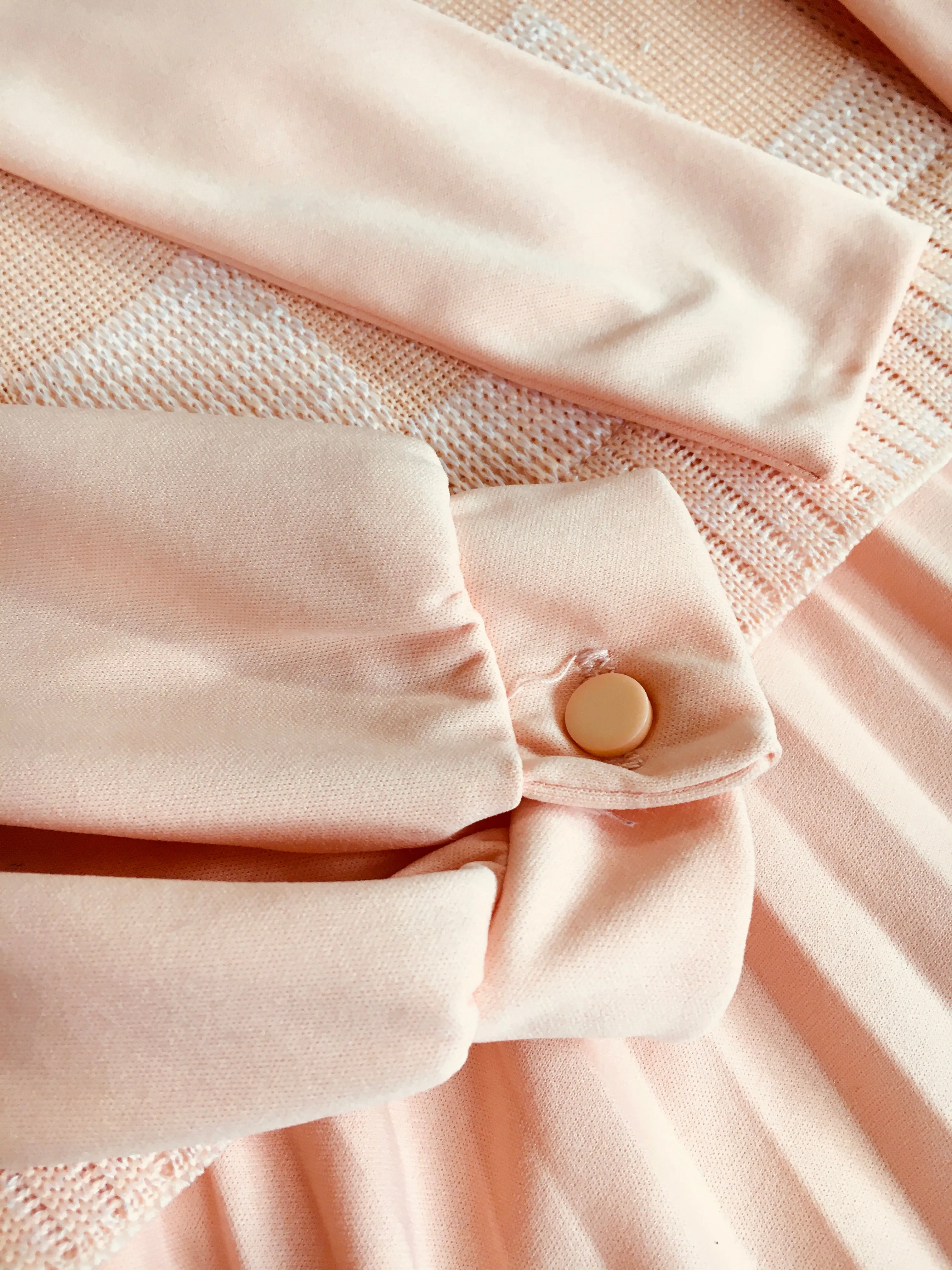 1970’s Salmon Colored Sweater Combo Dress