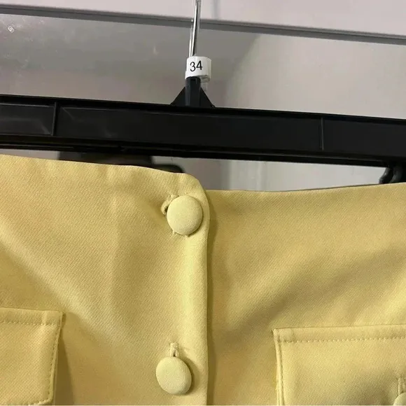 34 Song Of Style Gala Mini Skirt in Citrus Yellow