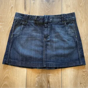7 For All Man Kind Denim Skirt With Pleated Back