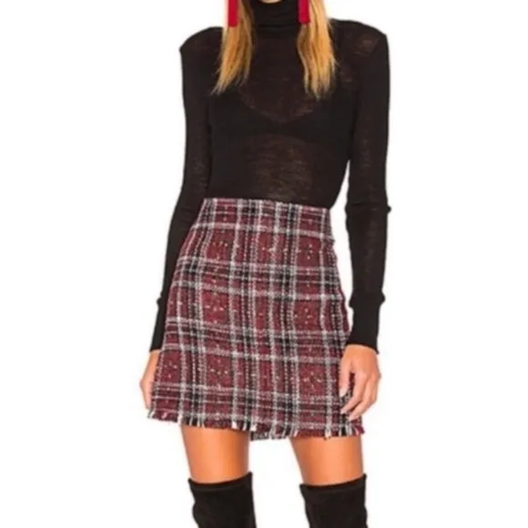 9. Sanctuary Plaid Mini Skirt Size Large