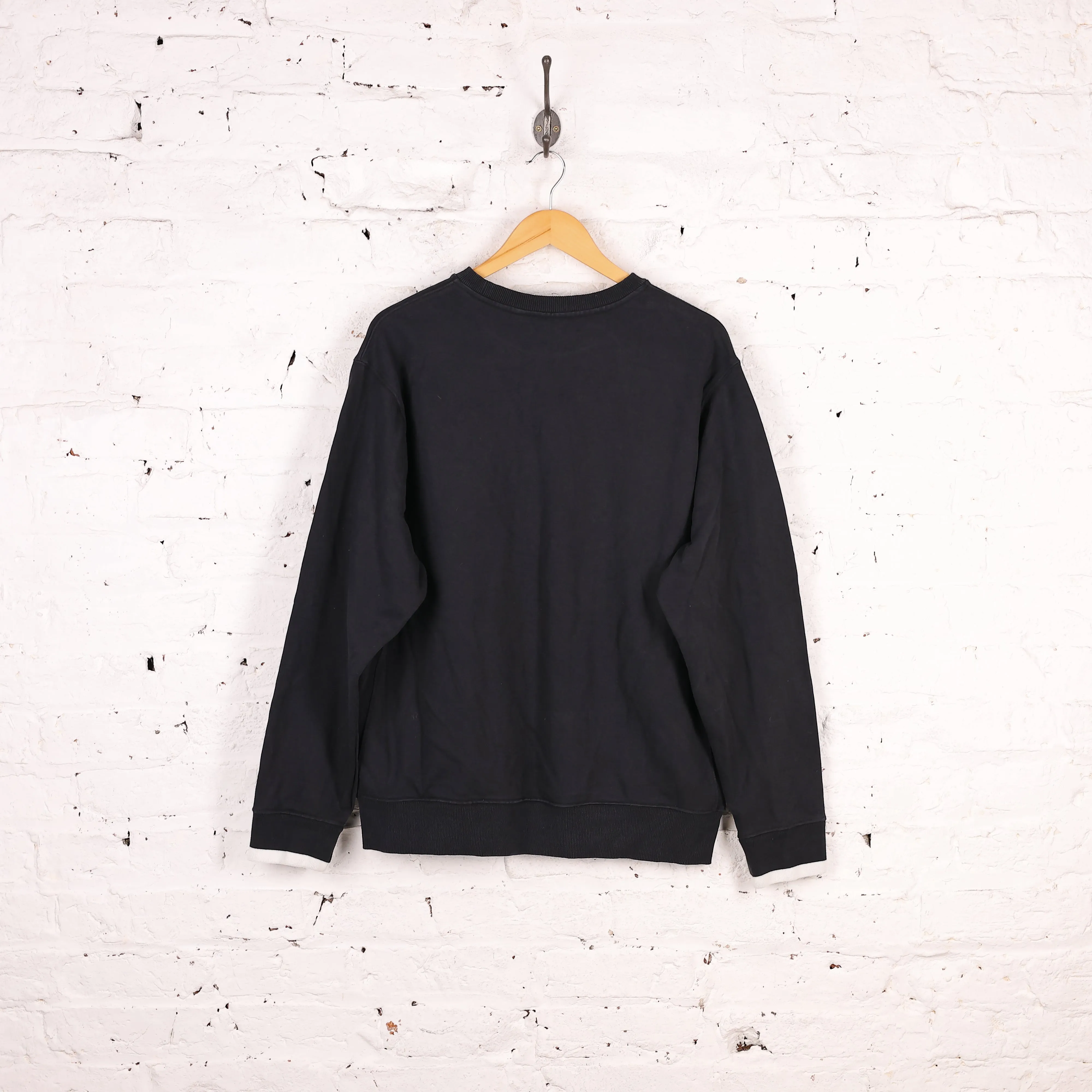 90's Nike Spell Out Sweatshirt - Black - L