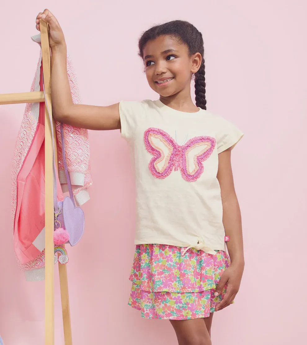 Afterglow Butterfly Tie Front T-Shirt