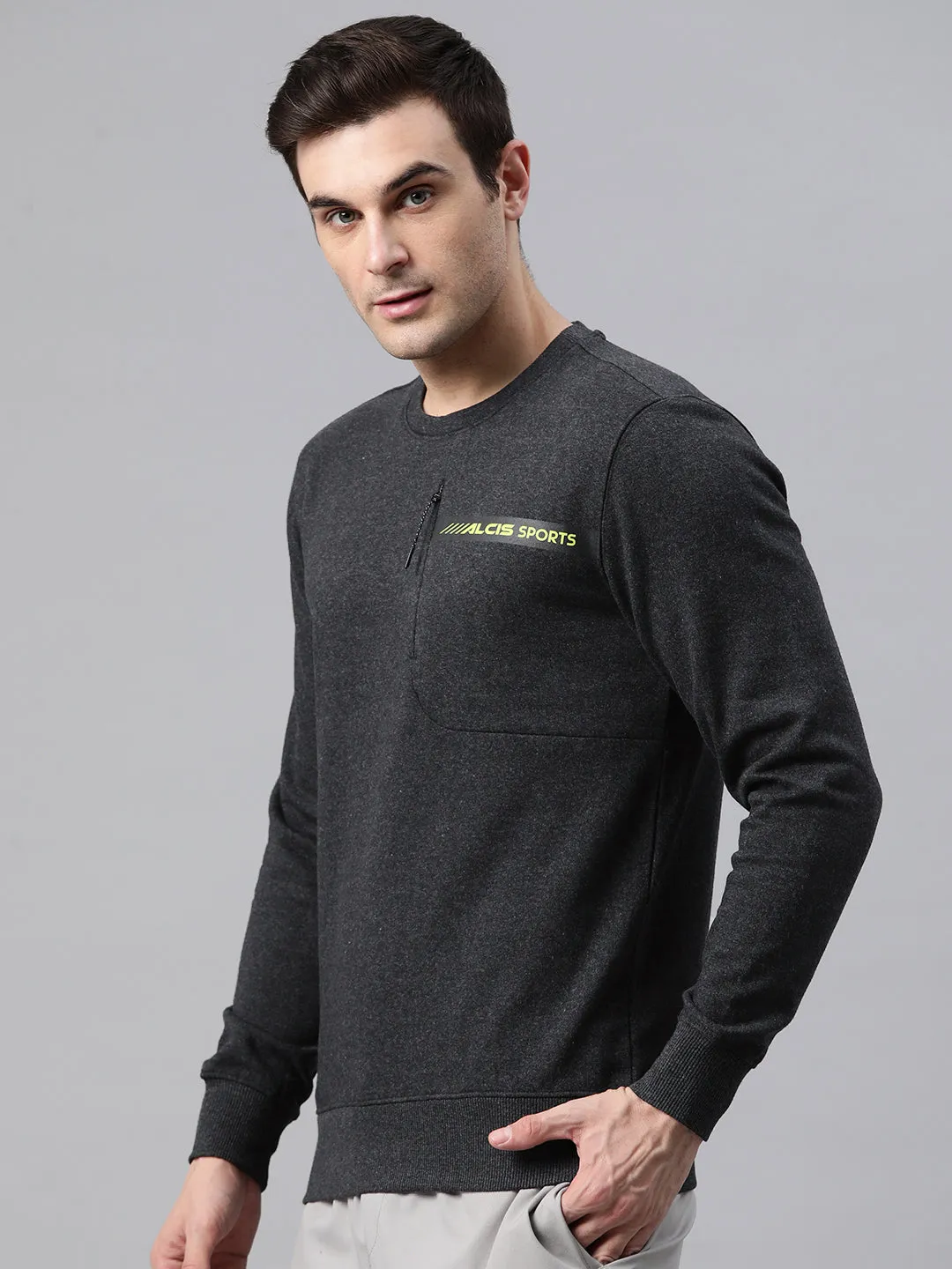 Alcis Men Typography Printed Sweatshirt