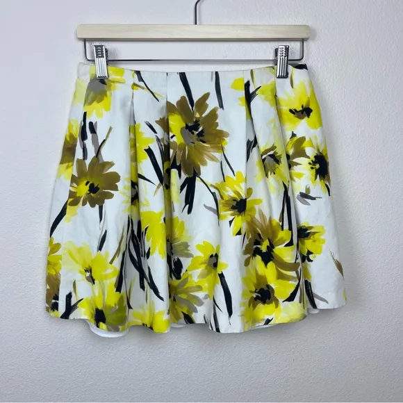 Alice and Olivia Skirt Womens Six Floral Mini Pleated Feminine Preppy Cottage