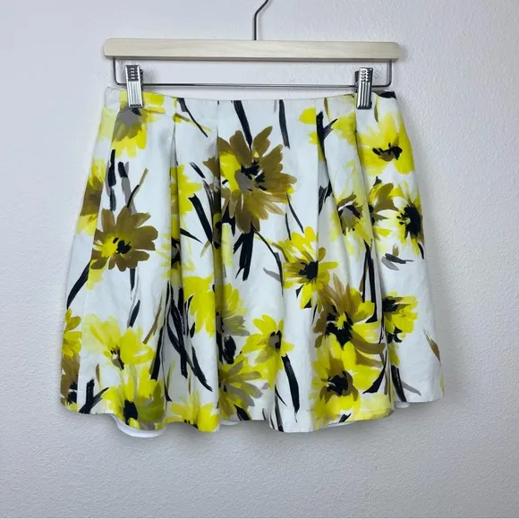 Alice and Olivia Skirt Womens Six Floral Mini Pleated Feminine Preppy Cottage
