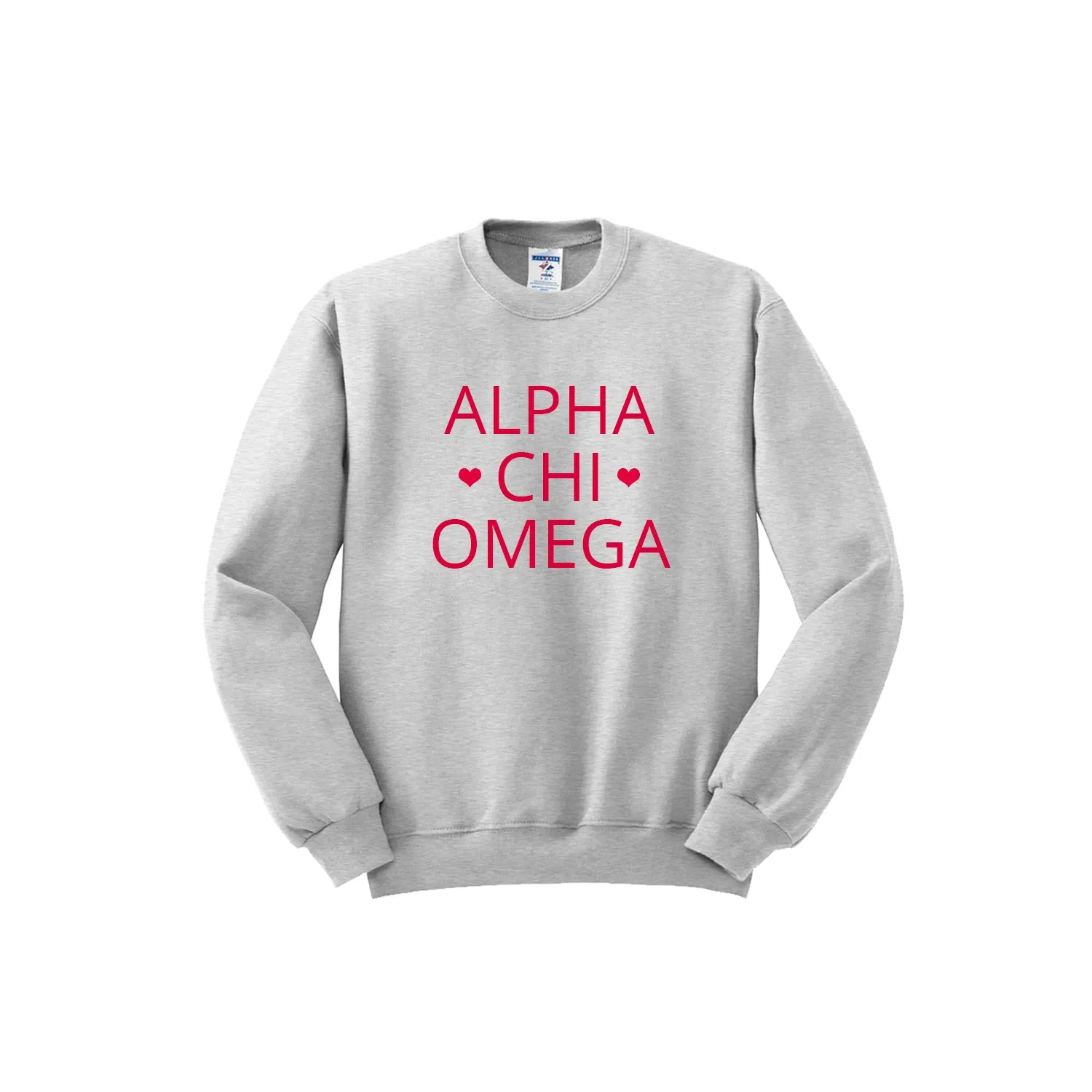 Alpha Chi Omega Crewneck Sweatshirt - Hearts