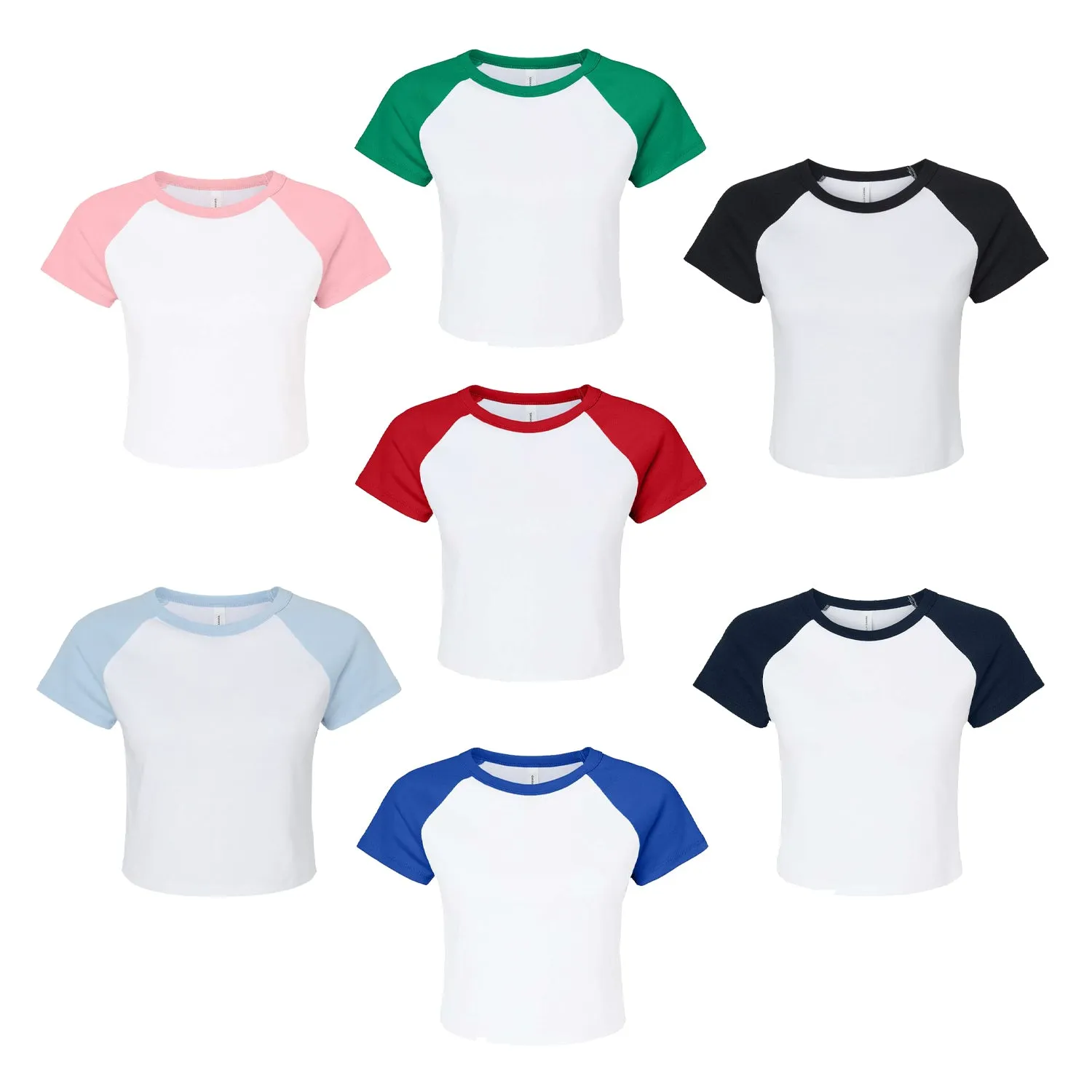 Alpha Epislon Phi Short Sleeve Crop Raglan