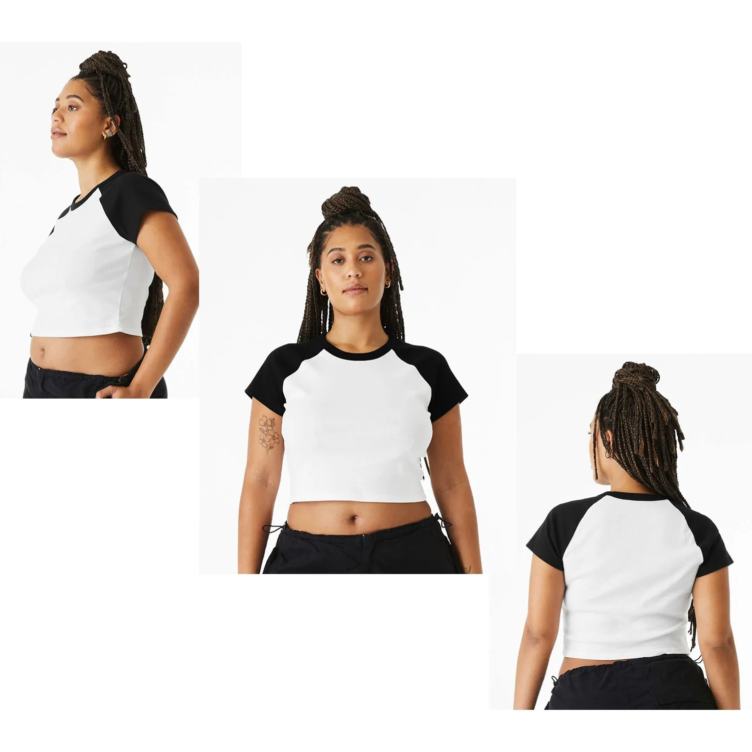 Alpha Epislon Phi Short Sleeve Crop Raglan
