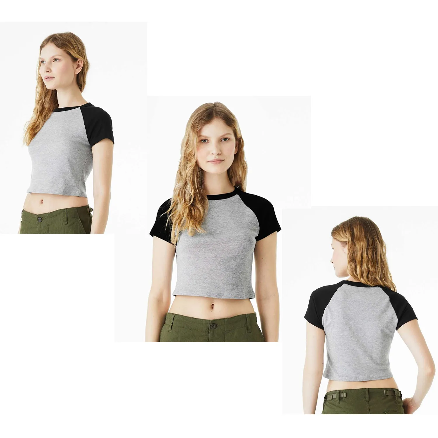 Alpha Epislon Phi Short Sleeve Crop Raglan