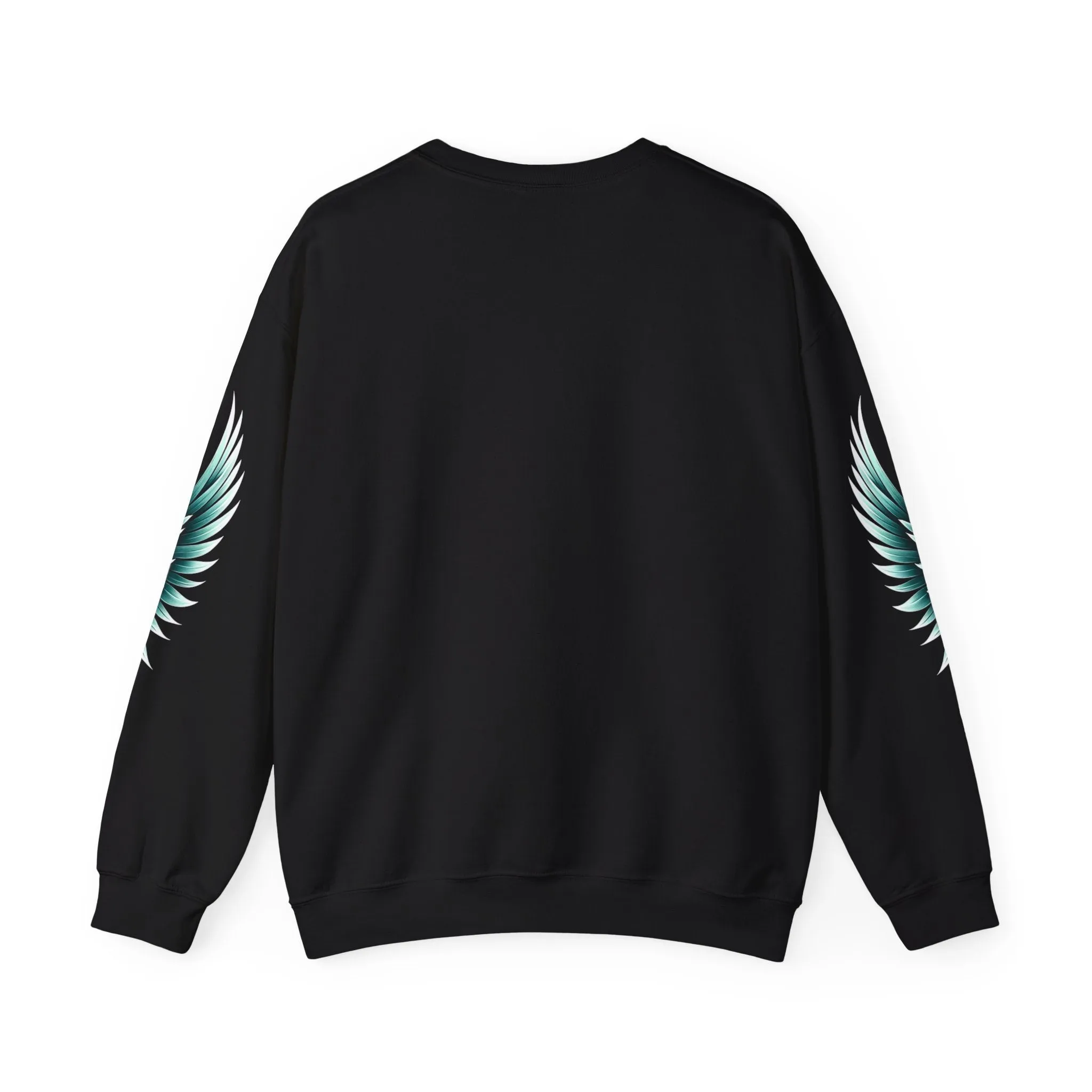 Angel Wing with Wings on the Sleeves Memorial Crewneck Sweatshirt