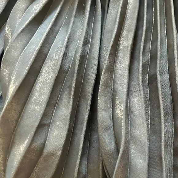 Anthropologie 2 Piece Pleated Metallic Skirt Set size US 8