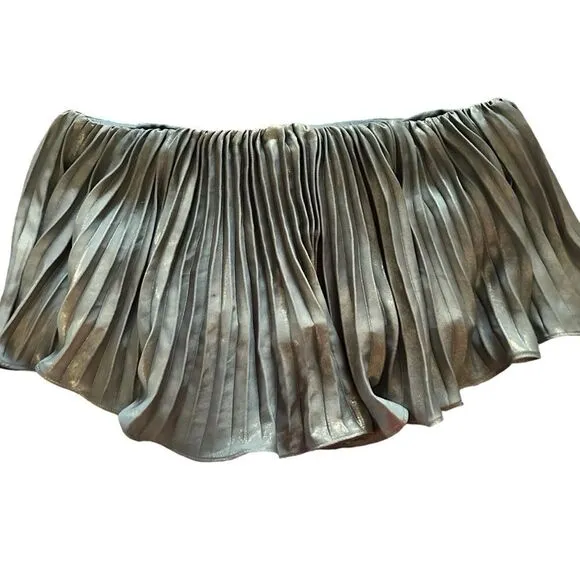 Anthropologie 2 Piece Pleated Metallic Skirt Set size US 8