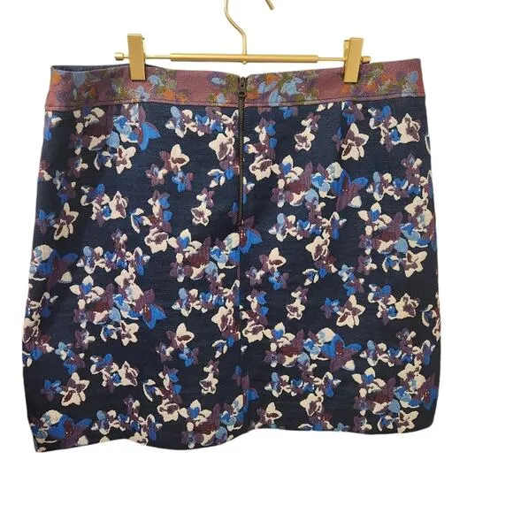 Anthropologie Maeve Cardana floral brocade skirt size 16