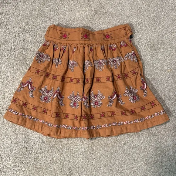 Anthropologie Meghan Embroidered Mini Skirt Women’s 4