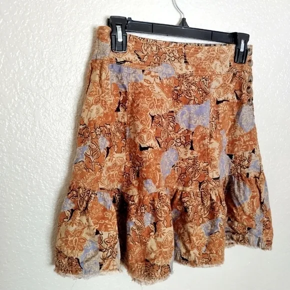 Anthropologie Pilcro Flounced Mini Skirt Sz Xs