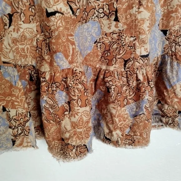 Anthropologie Pilcro Flounced Mini Skirt Sz Xs
