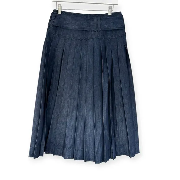 Anthropologie | Pilcro • Low-Slung Pleated Midi Skirt