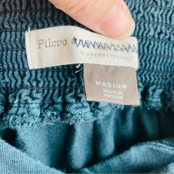 Anthropologie Pilcro Women’s teal Amora Ruffled Mini Skirt, Sz M