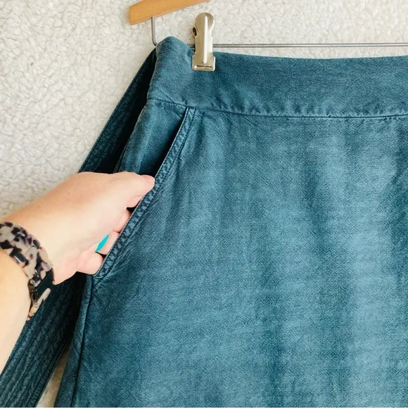 Anthropologie Pilcro Women’s teal Amora Ruffled Mini Skirt, Sz M