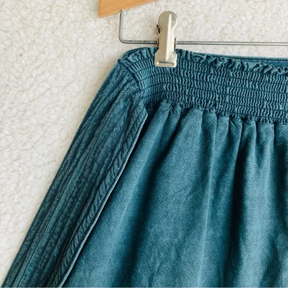 Anthropologie Pilcro Women’s teal Amora Ruffled Mini Skirt, Sz M