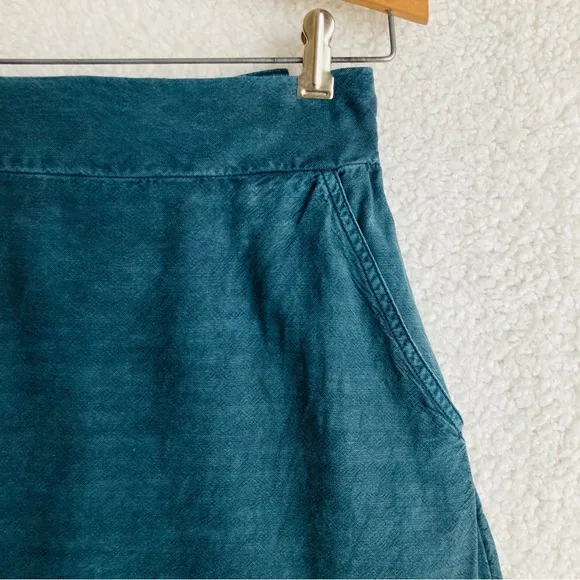 Anthropologie Pilcro Women’s teal Amora Ruffled Mini Skirt, Sz M