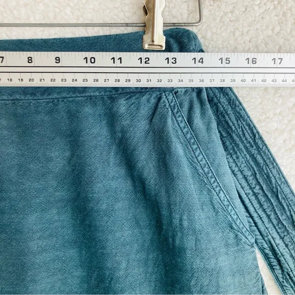 Anthropologie Pilcro Women’s teal Amora Ruffled Mini Skirt, Sz M