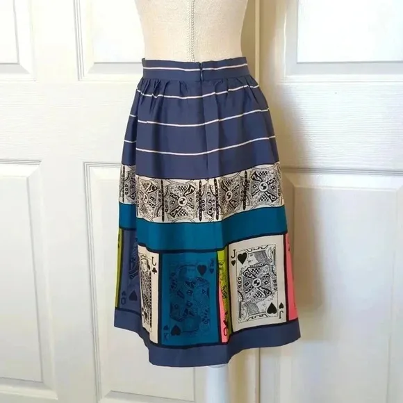 Anthropologie Pinochle Playing card Skirt