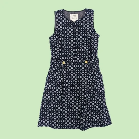 Anthropologie Tabitha Lorel Sleeveless Dress 4‎ Navy