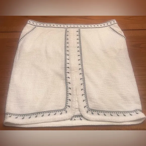 Anthropologie x Dolan‎ Left Coast Tulley Embroidered Textured Mini Skirt Size 2X