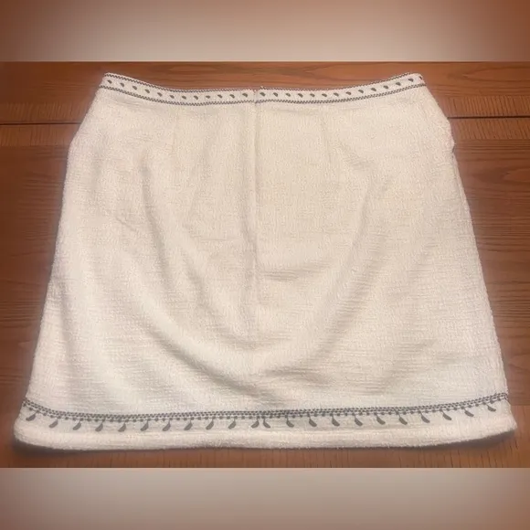 Anthropologie x Dolan‎ Left Coast Tulley Embroidered Textured Mini Skirt Size 2X