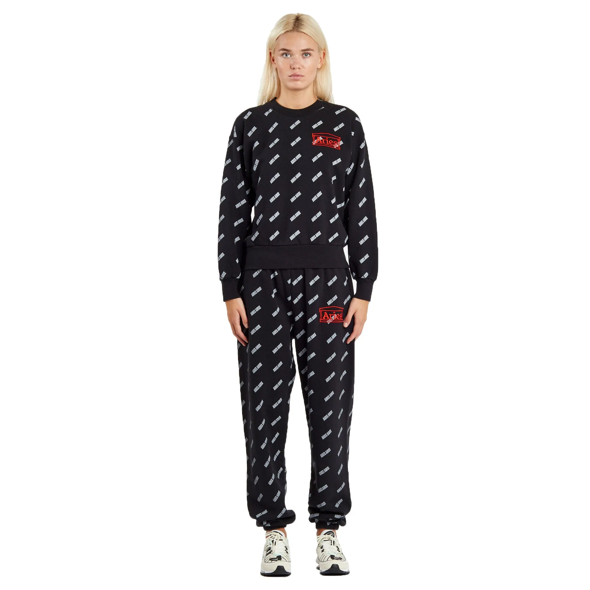Aries Arise Unisex Black Aries Print Sweat Pants $195 NEW