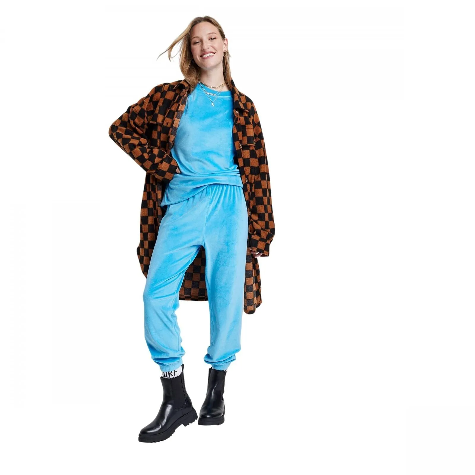 Ascot   Hart Womens Velour Graphic Jogger Pants 85654414