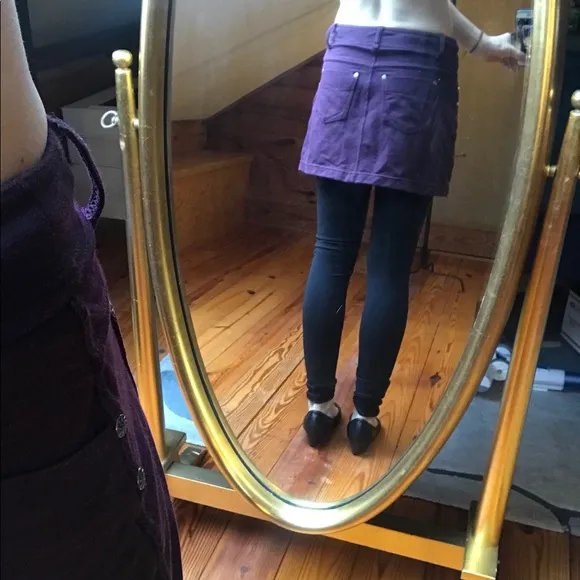 Athleta Maroon Black Skirt Leggings Combo, EUC XST