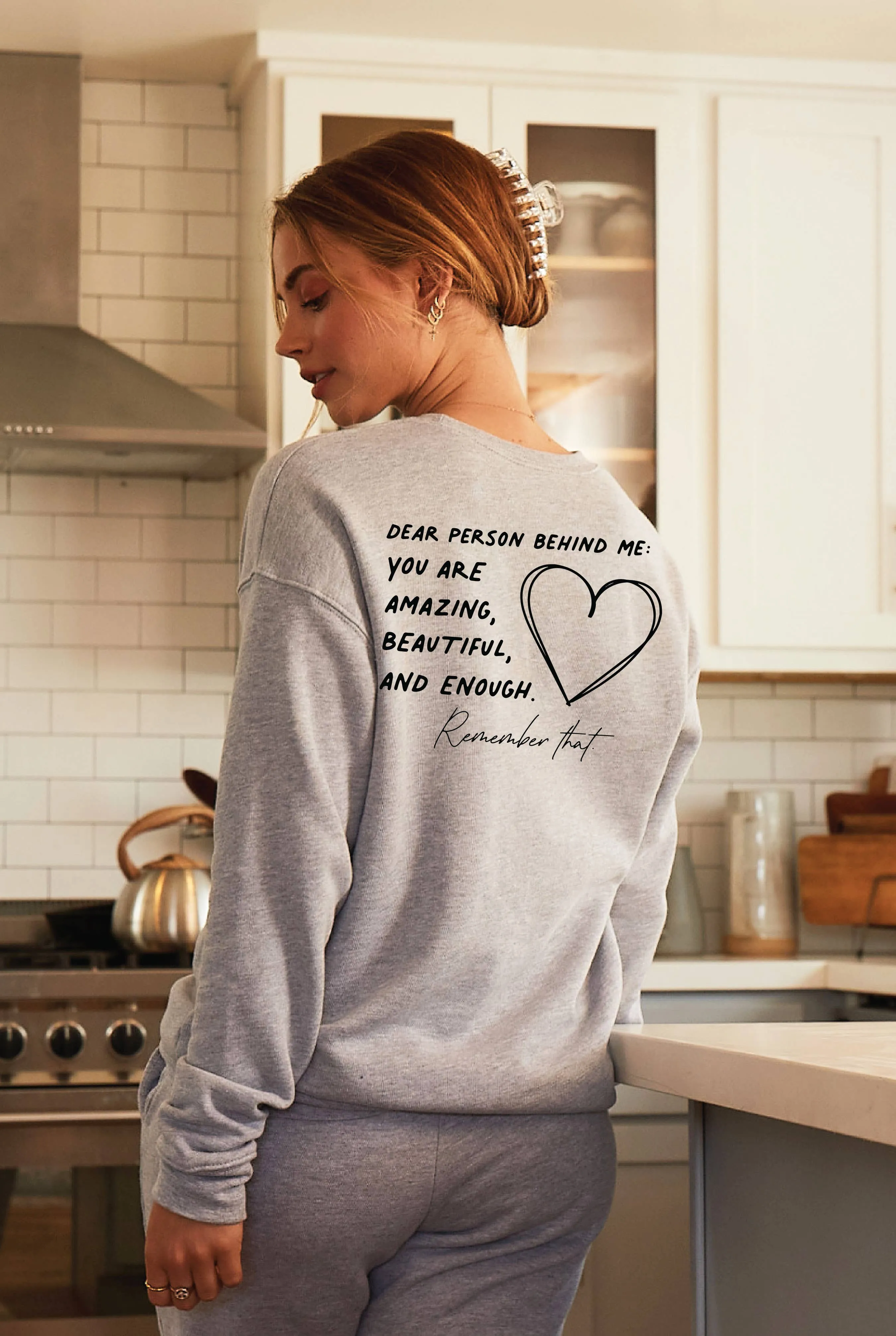 Athletic Heather You Matter Graphic Sweatshirt