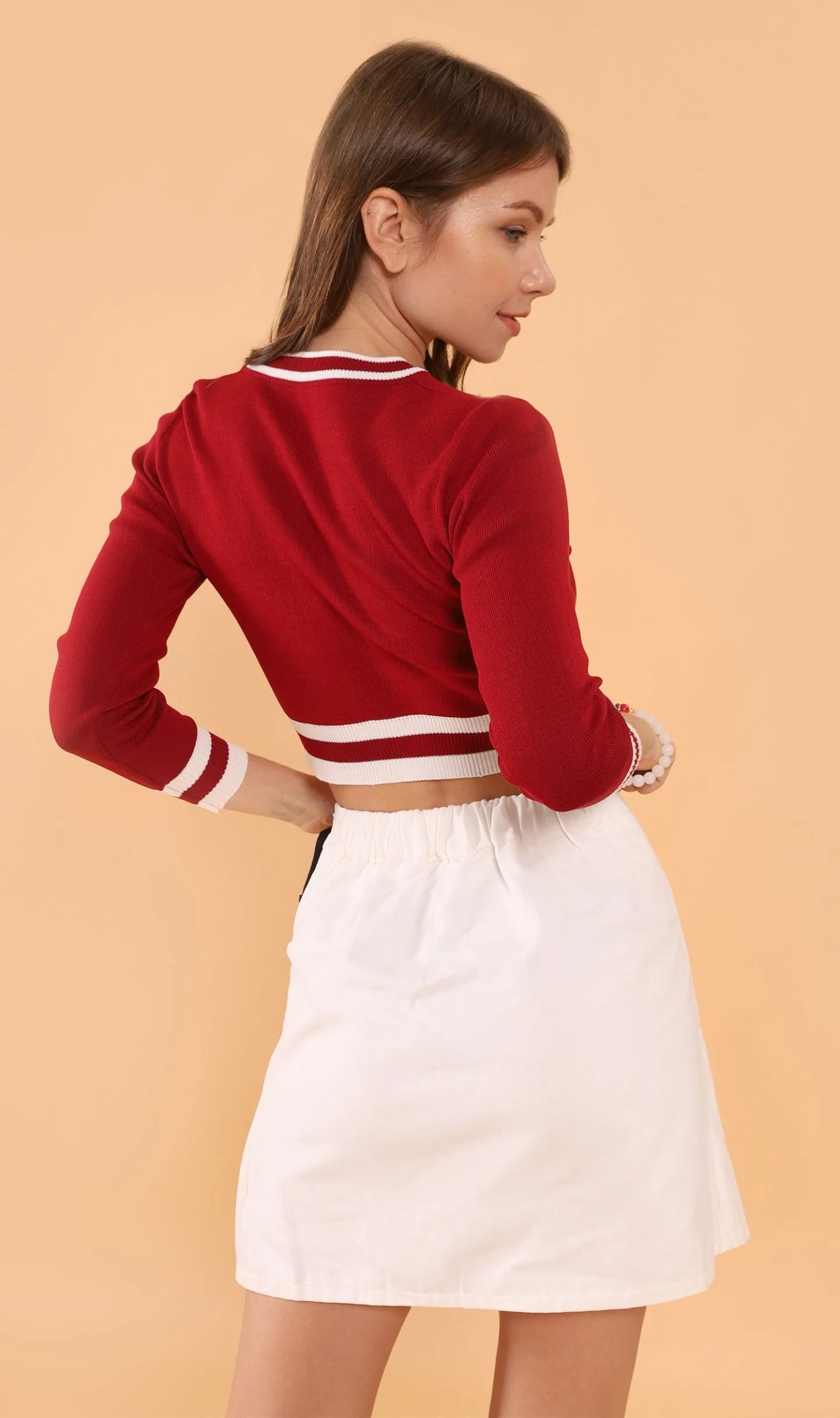 AUSTINE Cargo Wrap Skirt (White)
