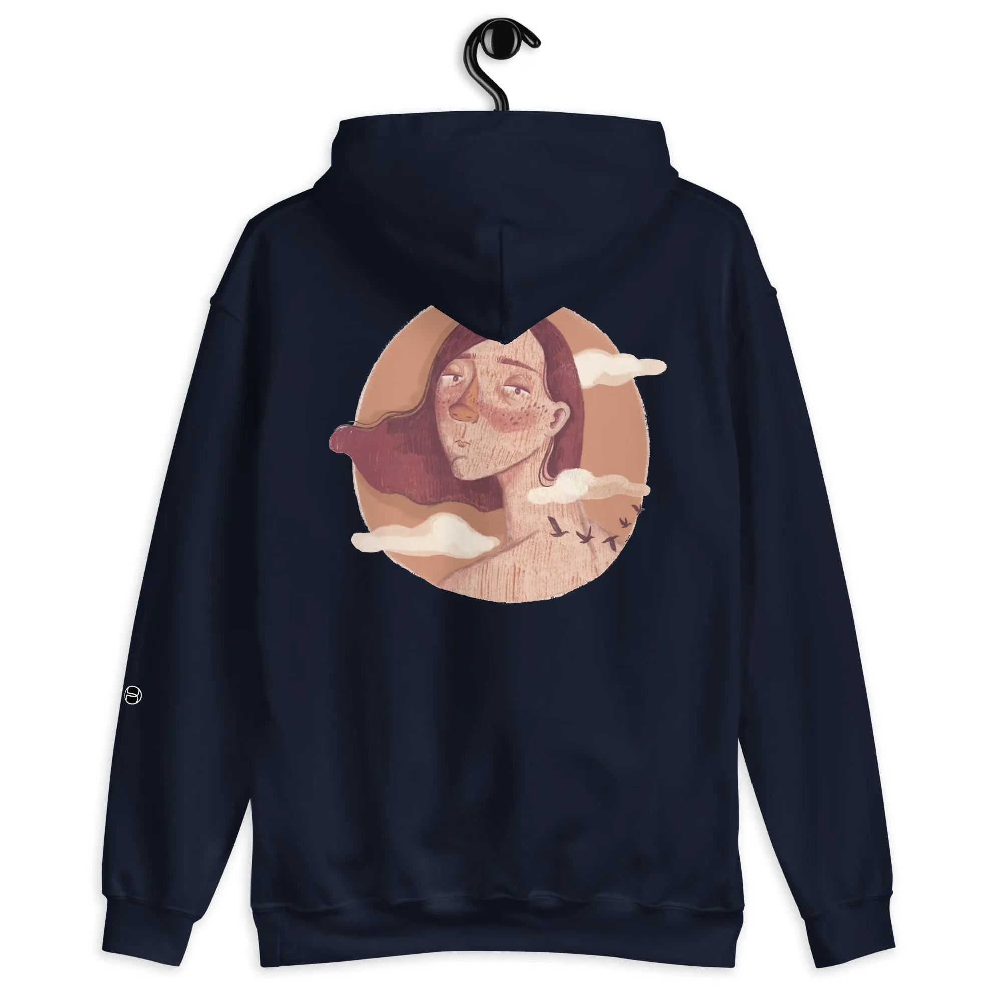Back Printed Fleece Hoodie for Women DREAM