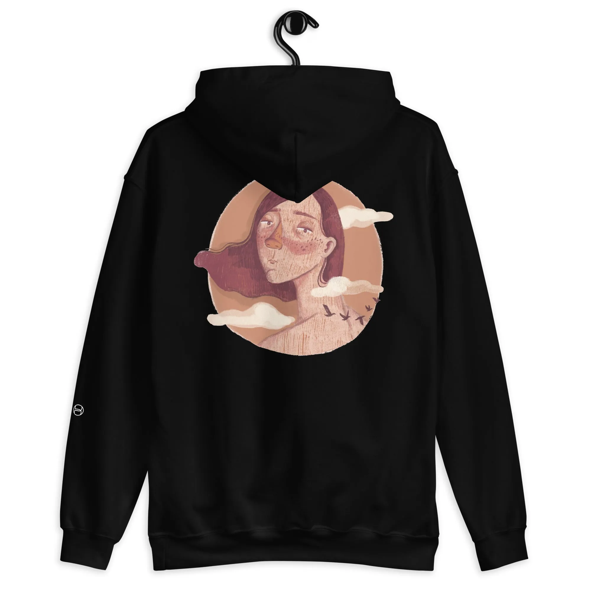Back Printed Fleece Hoodie for Women DREAM