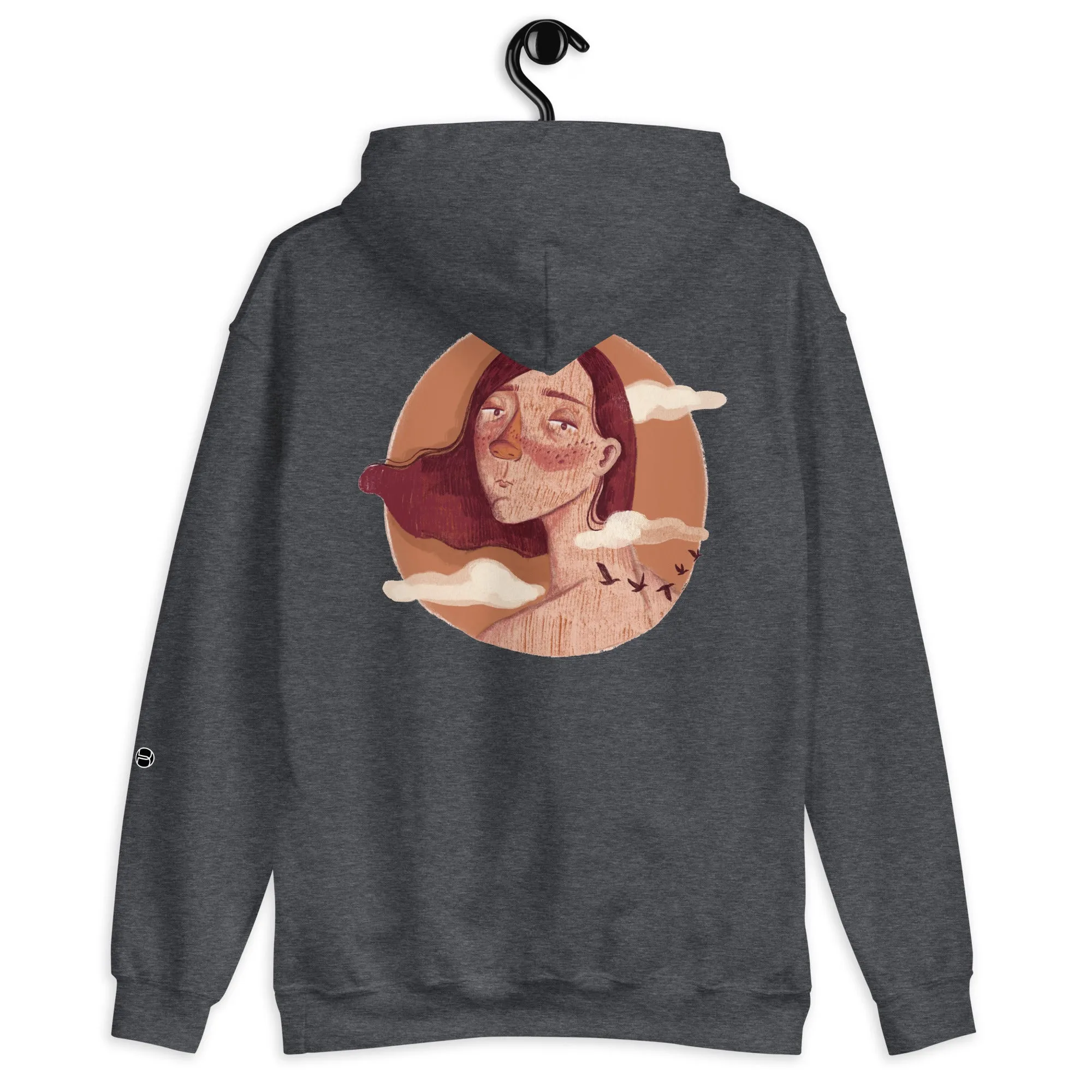 Back Printed Fleece Hoodie for Women DREAM