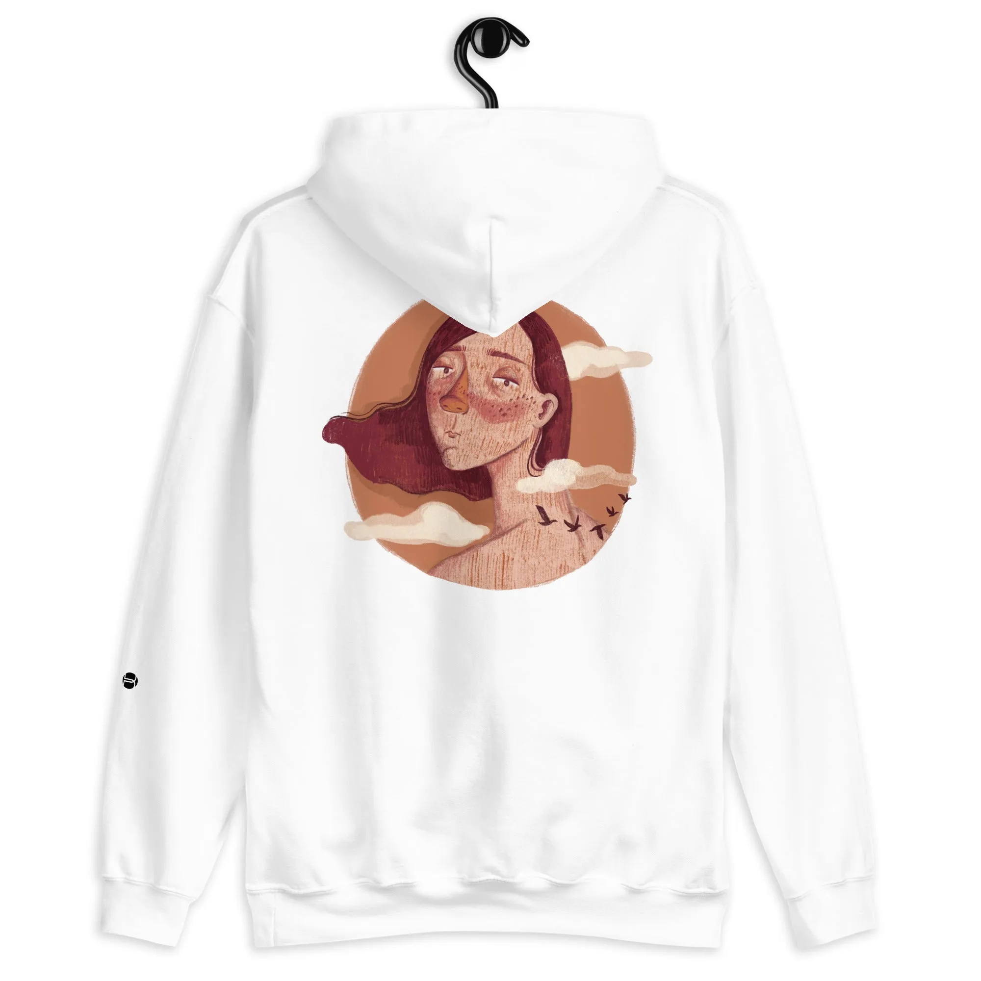 Back Printed Fleece Hoodie for Women DREAM