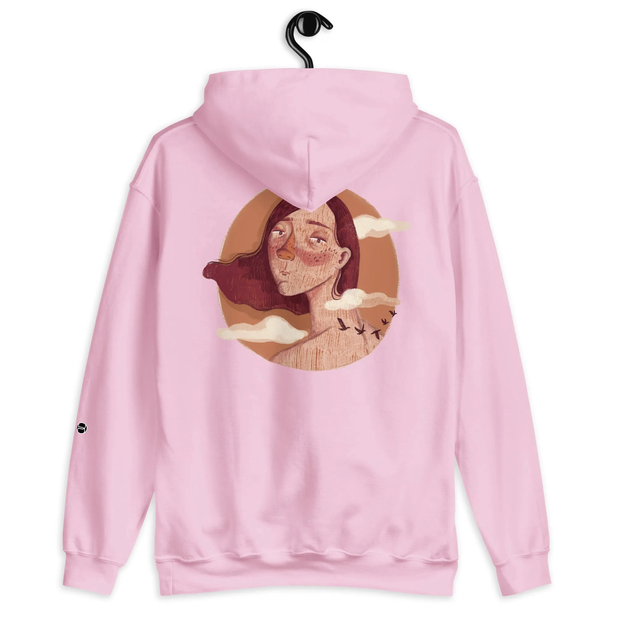 Back Printed Fleece Hoodie for Women DREAM