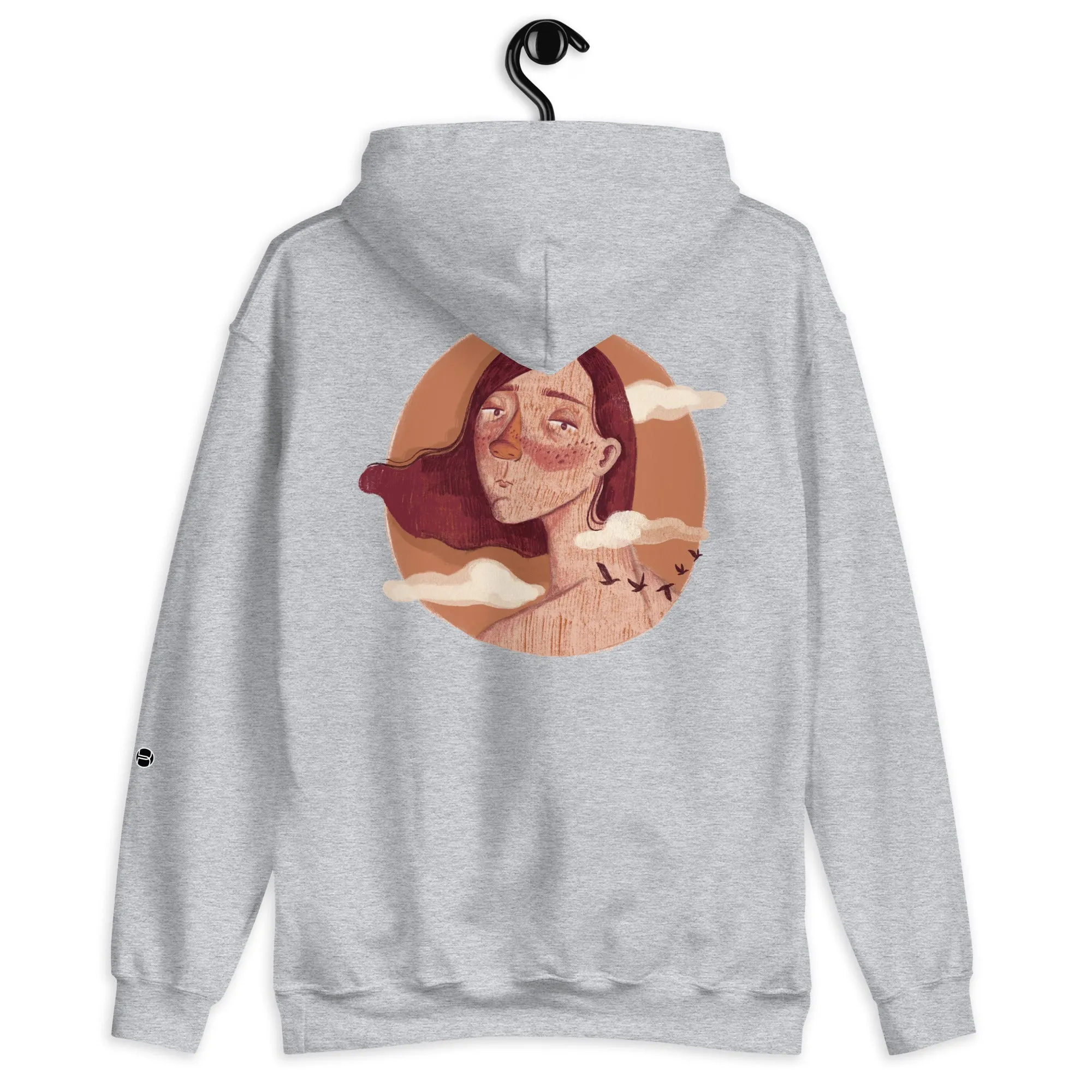 Back Printed Fleece Hoodie for Women DREAM
