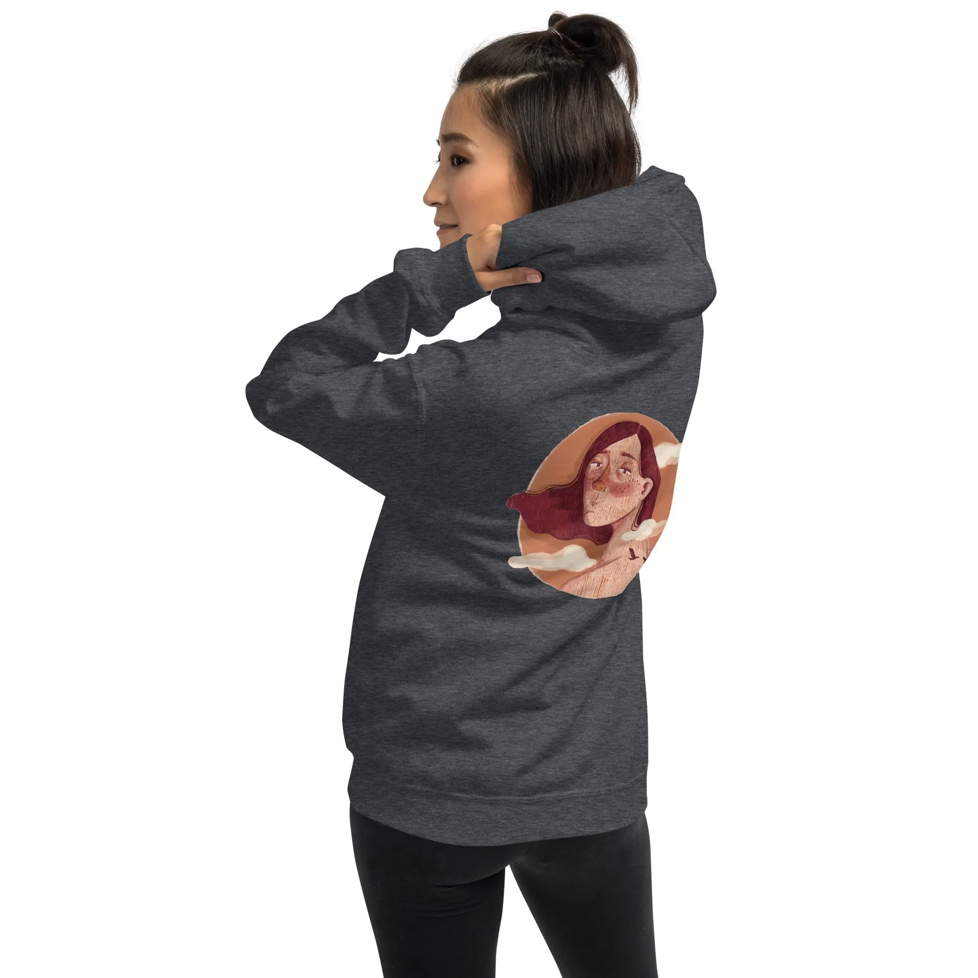 Back Printed Fleece Hoodie for Women DREAM