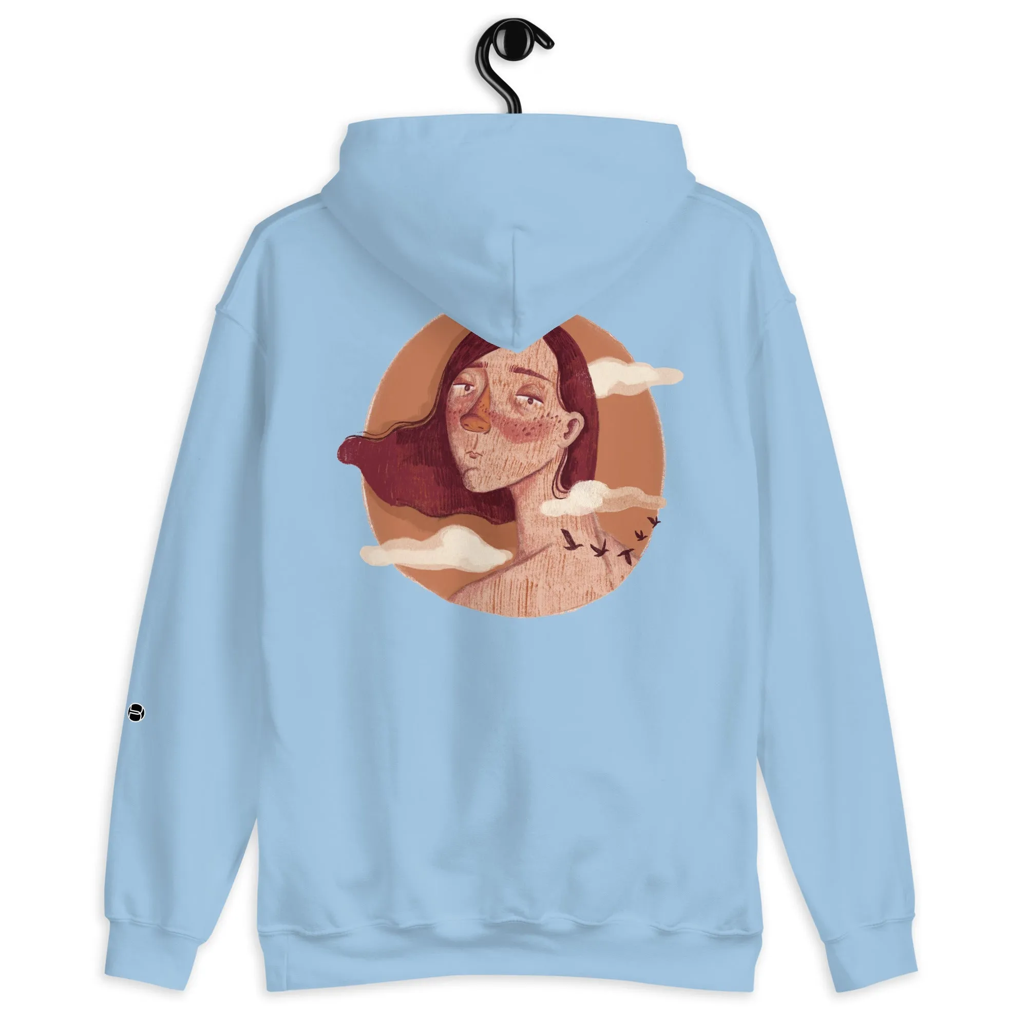 Back Printed Fleece Hoodie for Women DREAM