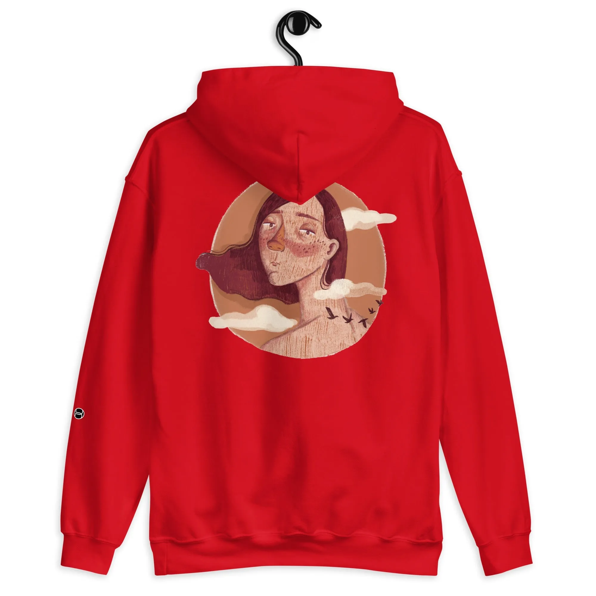 Back Printed Fleece Hoodie for Women DREAM